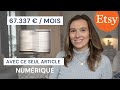 Les articles et catgories qui rapportent le plus sur etsy