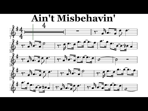 Ain't Misbehavin' Bb Instruments Sheet Music Backing Track Play