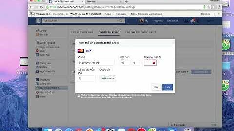Facebook Marketing 04 | Cách add thẻ visa vào tài khoản facebook an toàn