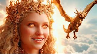 Heavenly Dragons Above Golden Clouds | Al Fantasy World | Heavenly Arcane