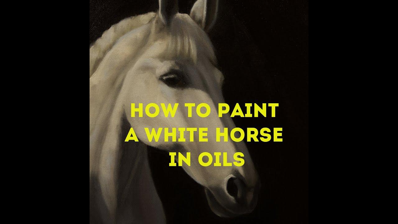 Oil Painting Tutorial - How to paint a Portrait of a White Horse