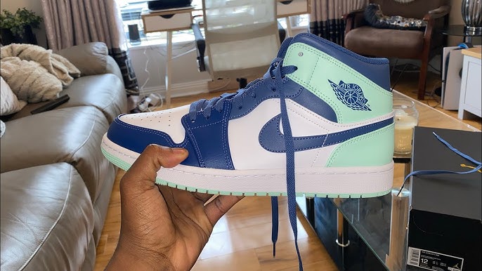 Nike Air Jordan 1 Mid Mystic Navy Mint Foam – Soleforsneakers