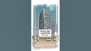 Digital Architecture Illustration process 🌟 #architecture
