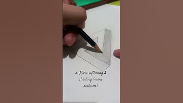 Easy Way On How To Draw An Optical Illusion w/ A Triangle Pt. 3 ✏️  #shorts #tutorials