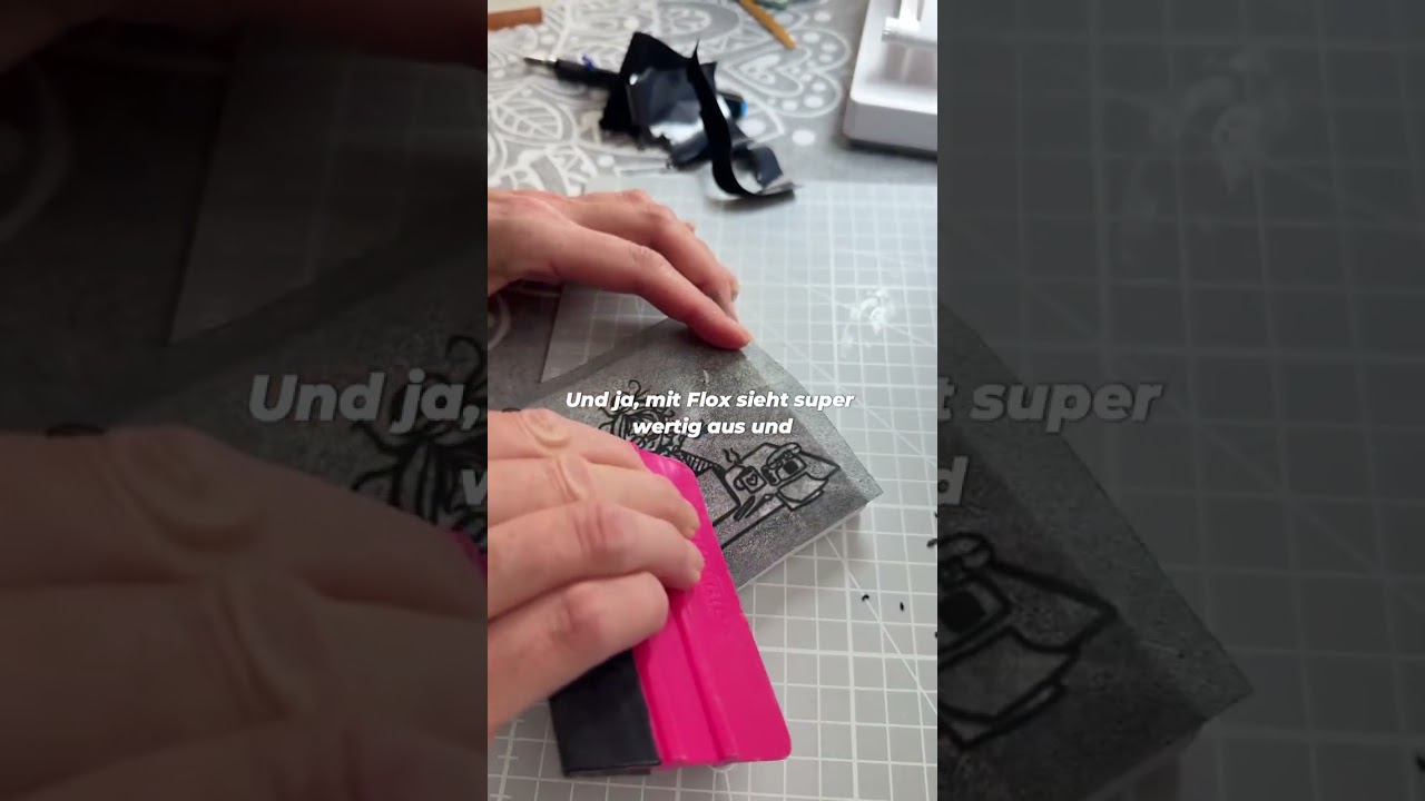 Flockfolie ausmalen auf einer Leinwand