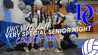 DHS VERY SPECIAL VOLLEYBALL SENIOR NIGHT CLASS OF 2024 MOVIE (10-6-23)