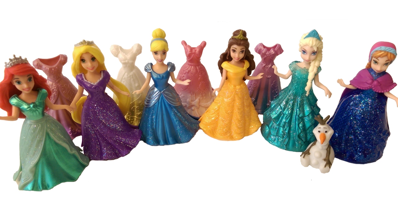 Best Learning Colors Video with Disney MagiClip Princesses - Disney Frozen Magic Clip Glitter Glider