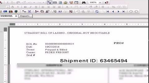 Bill of Lading Report in Crystal Reports | Fishbowl Database Custom Report | ReportingGuru