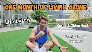 ONE MONTH OF LIVING ALONE ✨ Life Lately + Korea & China Haul + Family Time in Tagaytay