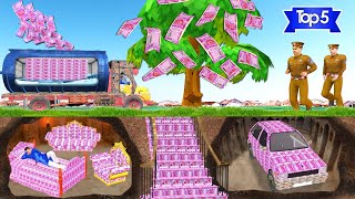 Underground Magical Money Tree House Hindi Stories Collection Police Thief Hindi Kahani Comedy Video