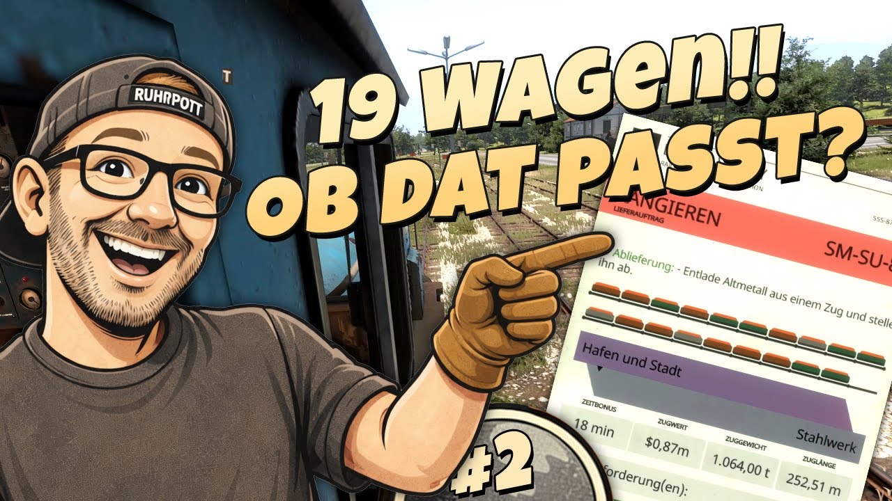 Rangierschicht im Stahlwerk – 19 Wagen ob dat passt – Derail Valley