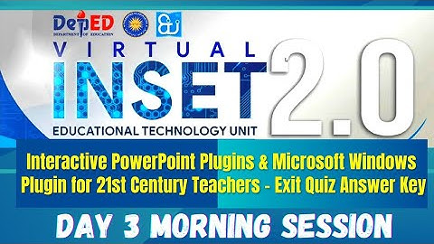 VINSET 2.0 DAY 3 ANSWER KEY - Interactive PowerPoint Plugins & Microsoft Windows Plugin - Answer Key