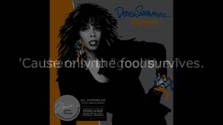 Donna Summer - Only the Fool Survives (7&quot; Single) LYRICS SHM &quot;All Systems Go&quot; 1987