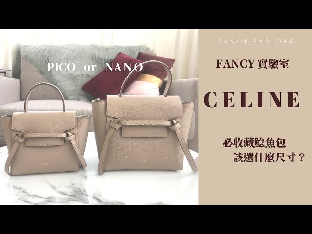 Celine Pico Belt Bag vs Louis Vuitton Nano Speedy Size Comparison