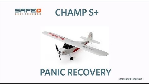 Using Panic Recovery on the HobbyZone Champ S+ RTF and BNF