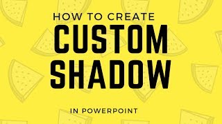EASY #TRICK To Apply #Custom #Shadow in Microsoft Office PowerPoint PPT Profile