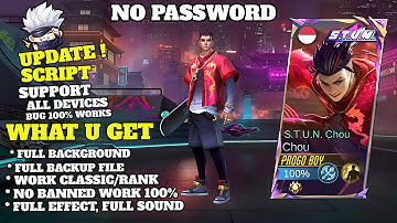 ( IOS & Android ) S.T.U.N. Chou Skin Script No Password | Latest Patch