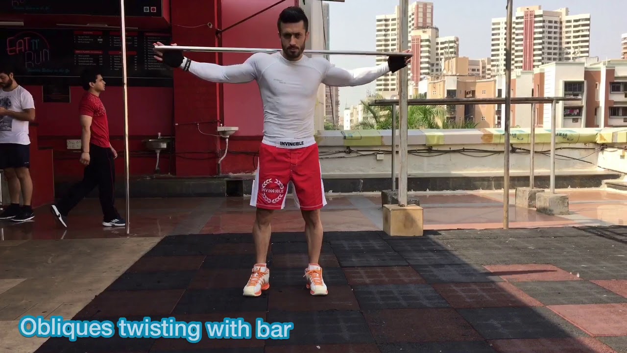 How to obliques twist bar YouTube