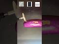 Which material can cut  brinjal ? #experiements #satisfying #relaxing #shorts #asmr