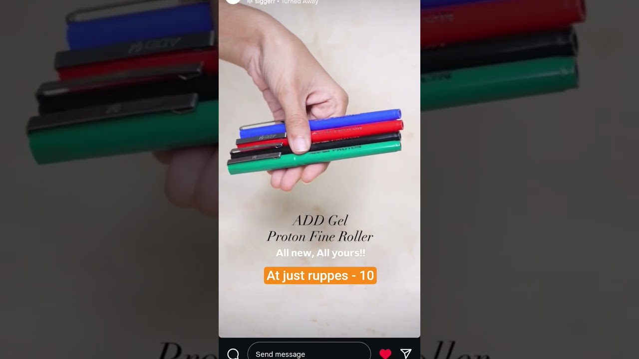 All new Add gel proton pens ball pen with 4 inks ⚫Black , 🔵Blue, 🔴Red, green🟢 Green.At rupees-10☺