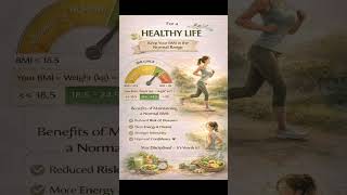 For healthy life keep your BMI in the normal range #healthyliving #bmi #normal #confidence #fitness
