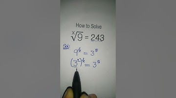 How to solve exponential equation 9^(1/X) = 243
