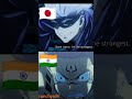 Hindi vs Japanese dun of gojo saturo #anime #animeedit #animemusic #animesoundtrack
