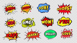 Celebrity Comic Bubbles Motion Graphics Wealth