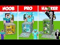 INSIDE BLOCK ORE STATUE HOUSE BUILD CHALLENGE - NOOB vs PRO vs HACKER / Minecraft Battle Animation