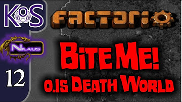 Factorio 0.15 Bite Me! Ep 12: STEALING IRON! - Death World COOP MP Gameplay, Let