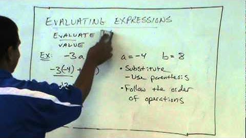 Algebra 1 - Evaluating Expressions P4