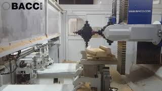 BACCI - DOUBLE.JET - 12 axis CNC router - Simultaneous chair legs machining