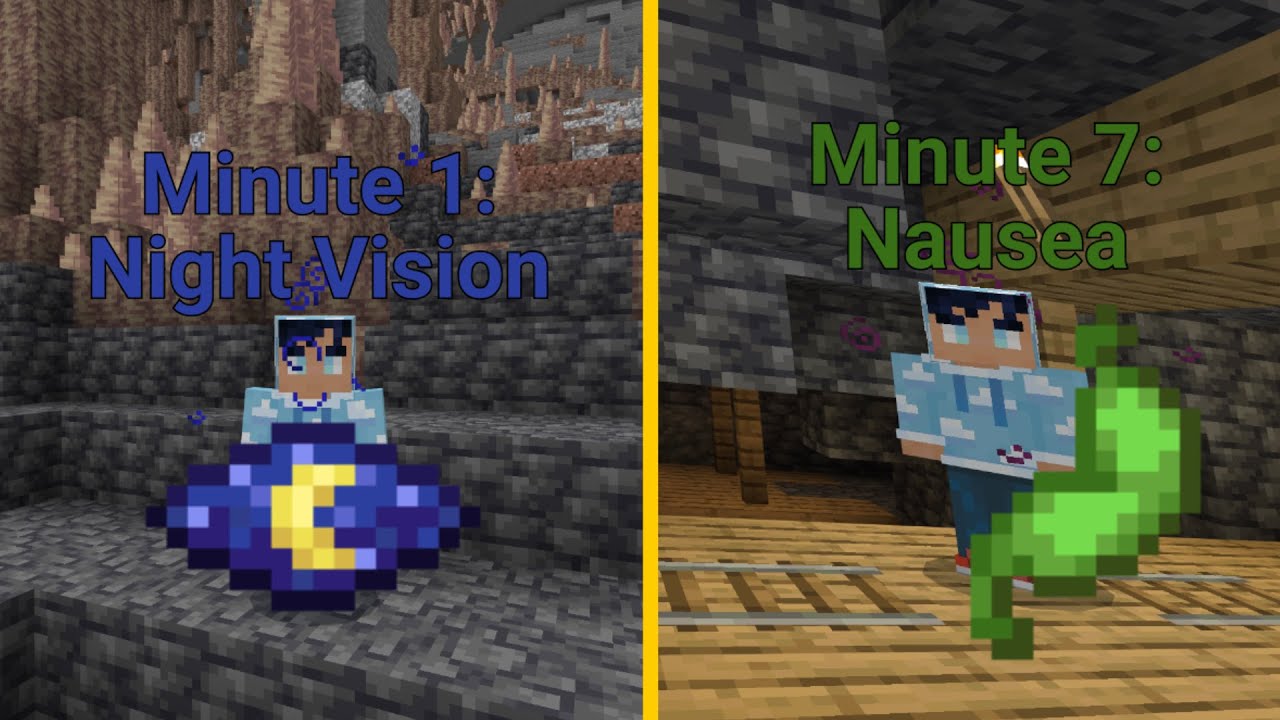 Minecraft, But I get a Random Effect every minute... - YouTube