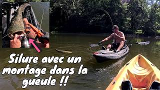 CE SILURE A UN MONTAGE ENTIER DANS LA GUEULE ! PÊCHE À VUE AU LEURRE ET BOUCHON