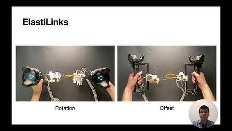 ElastiLinks: Force Feedback between VR Controllers with Dynamic Points of Application of Force