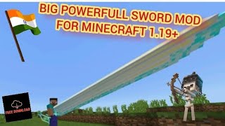Minecraft biggest sword mod for Minecraft pe 1.19+ || Free Download ⏬#minecraftmods #minecraft screenshot 3