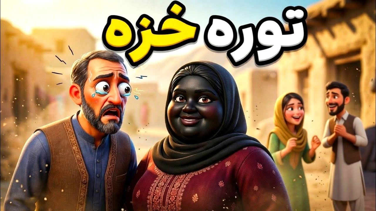 تورہ خزہ 🌚 | Black wife | Pashto cartoon story