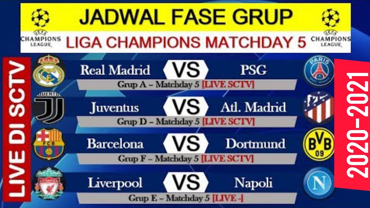 Jadwal Liga Champions Di Tv - Jadwal Liga Champion Tayang Sctv