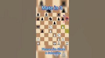 || Mate in 3||#shorts #chess  #checkmate #learnchess #tactics   #chessforbeginners#checkmatetricks
