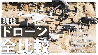 DJIの現役空撮ドローンを全部比較してみた！どれがおすすめ！？