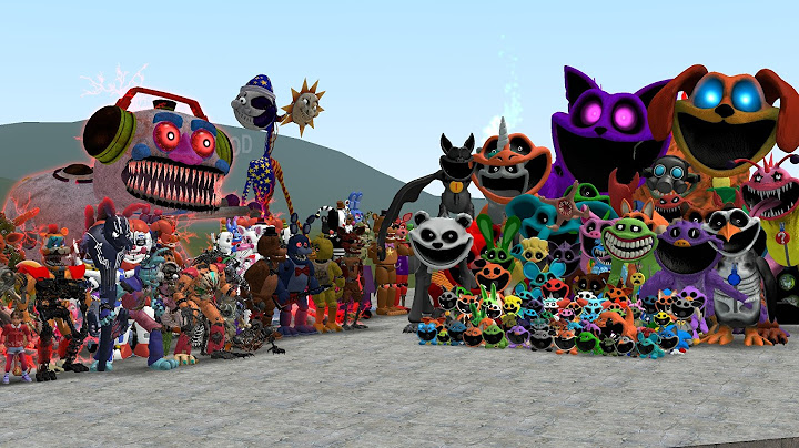 ALL SMILING CRITTERS VS ALL FNAF 1-10 ANIMATRONICS In Garry's Mod! (Poppy Playtime)