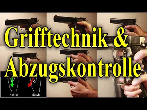 Kurzwaffe Grifftechnik und Abzugskontrolle Pistole