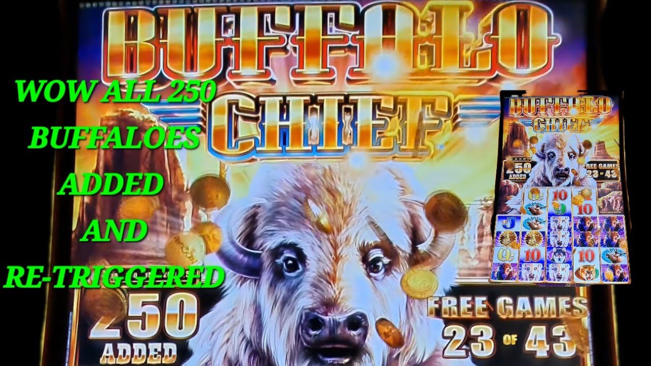Rare 250 So Many Buffaloes BUFFALO CHIEF Slot Machine