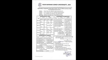 Vksu Part 2 Exam Routine 2020-23 download Vksu ba bsc bcom part 2 Exam timetable 2020-2023 #vksuexam