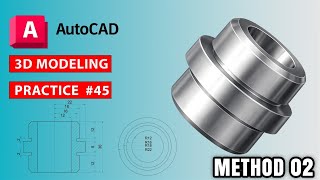 AUTOCAD 3D basic modeling for  mechanical practice work #45 #autocad #rkmahato  #rkmahato_07 