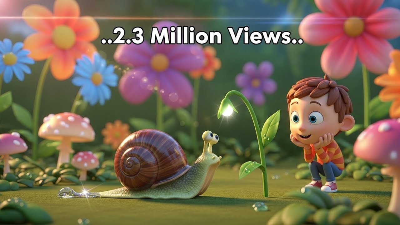 Rainbow Snail Slow Go Song – Gentle Learning Nursery Rhyme for Kids