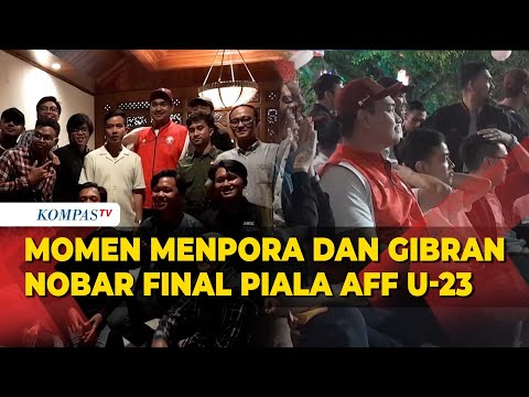Momen Menpora dan Gibran Nobar Indonesia di Final Piala AFF U-23 di Solo