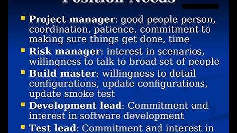 CMPT371--Software Proj Mgmt Best Practices, Accountable Positions, Risk Mgmt, Incremental Dev Part 1