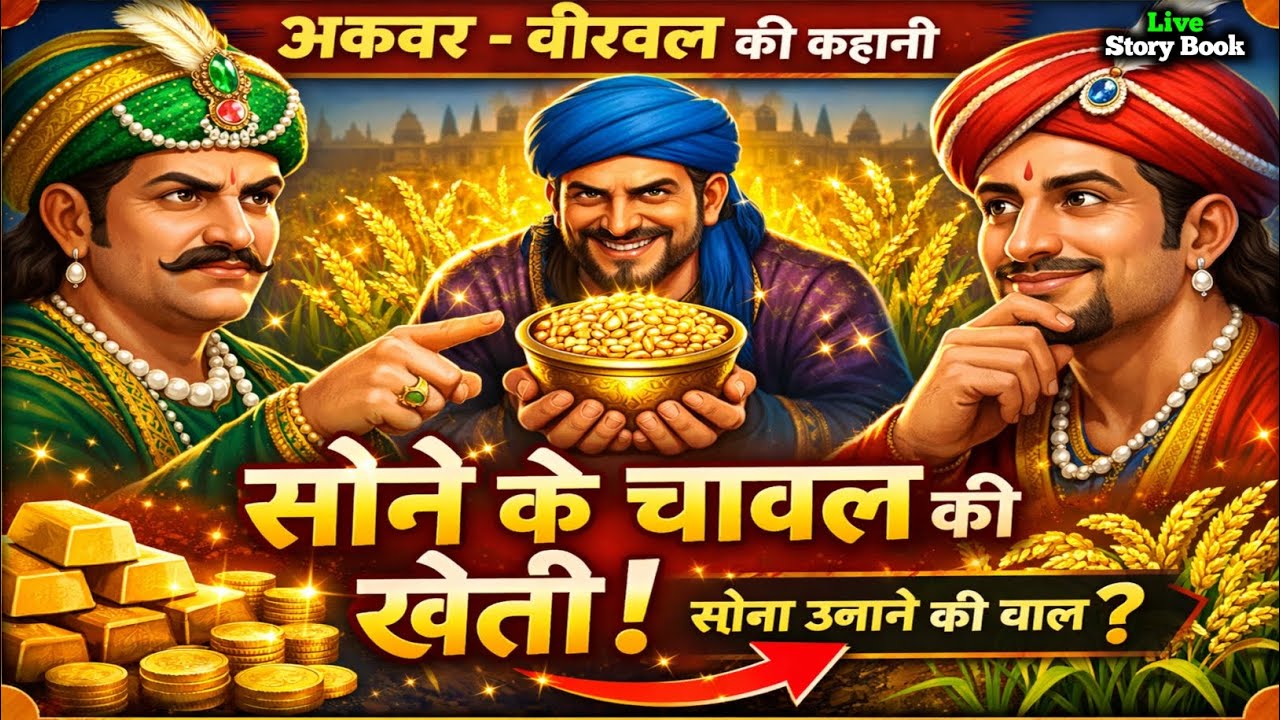 सोने के चावल कि खेती, अकबर बीरबल कि कहानियां | Akbar Birbal ki kahaniyan | Stories of Akbar Birbal 