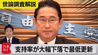 岸田内閣の支持率が大幅下落で、政権発足後最低に…理由は”政策が悪い”？【与党キャップ横堀拓也の世論調査解説】（2023年10月30日）